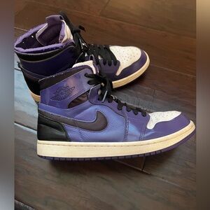 Air Jordan Mids - Black,light purple, and dark pink